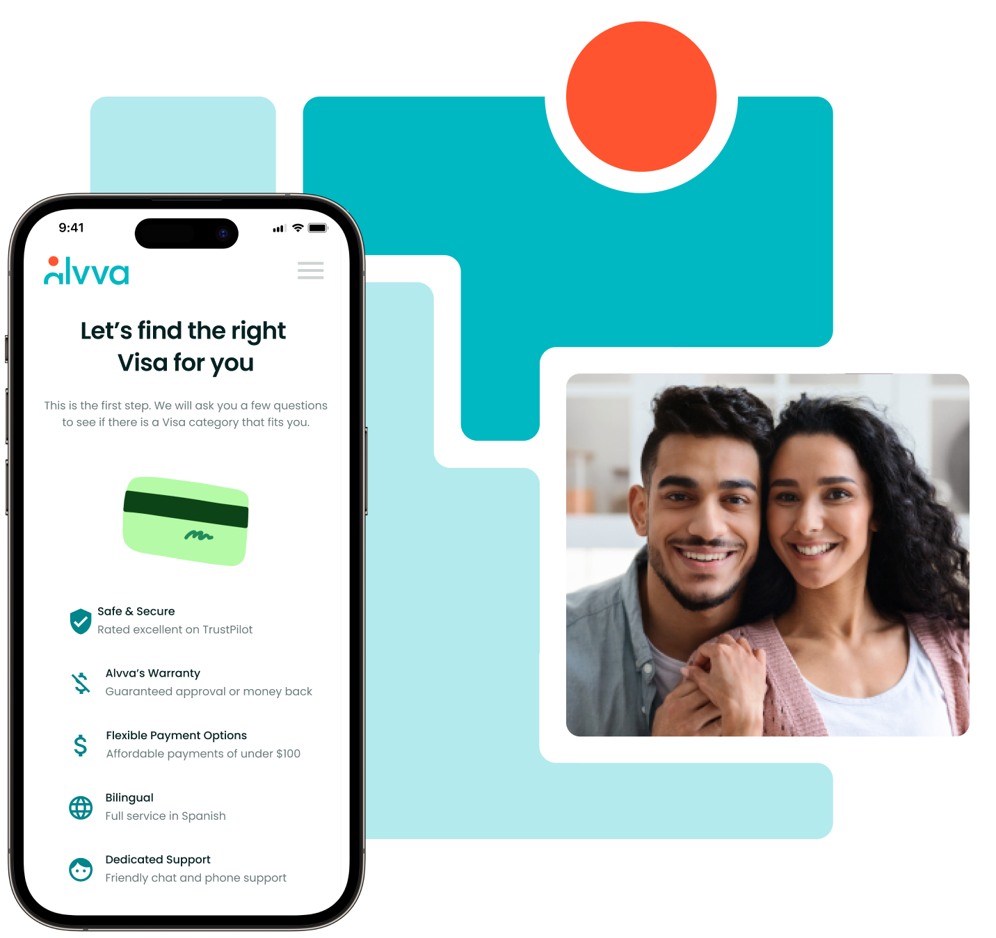 Alvva immigration application platform preview showing form modules and interface